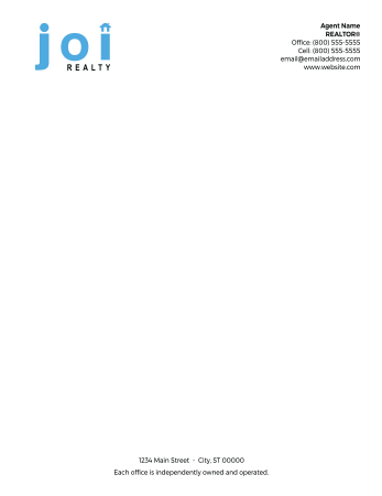 Picture of Joi Realty White 70lb Letterhead