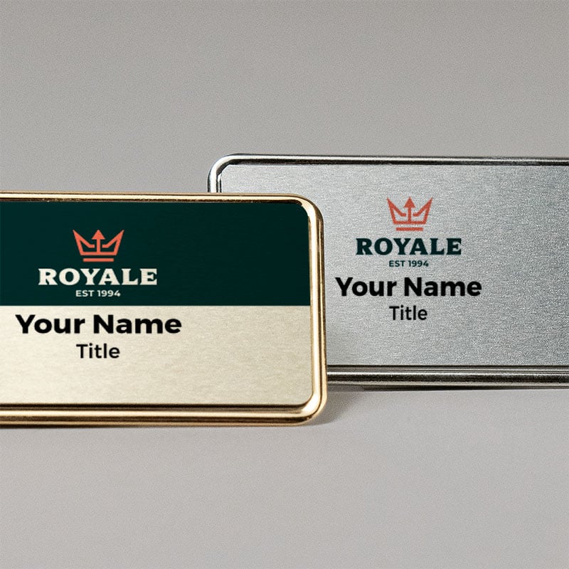 Metal Your Name Badges