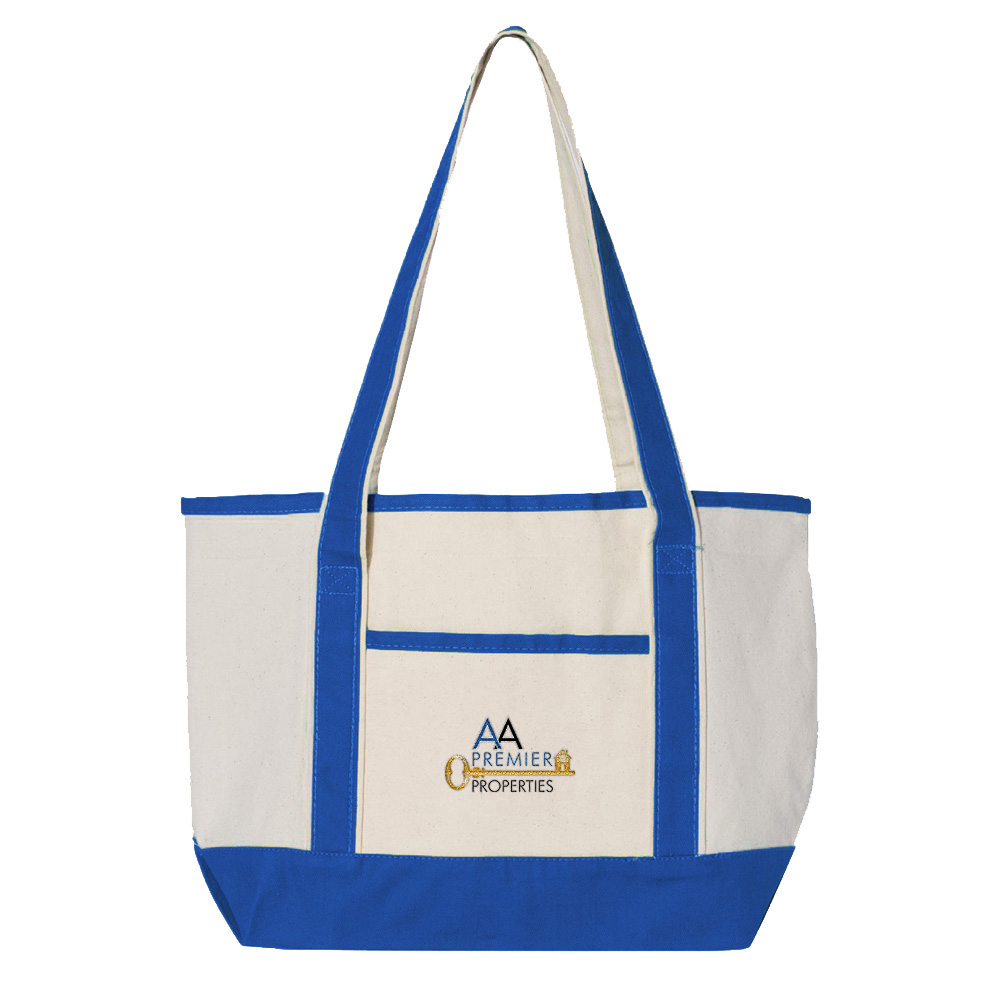 Picture of AA Premier Properties Canvas Deluxe Tote Bag - Small - Adult One Size Blue