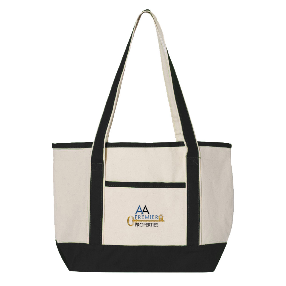 Picture of AA Premier Properties Canvas Deluxe Tote Bag - Small - Adult One Size Black