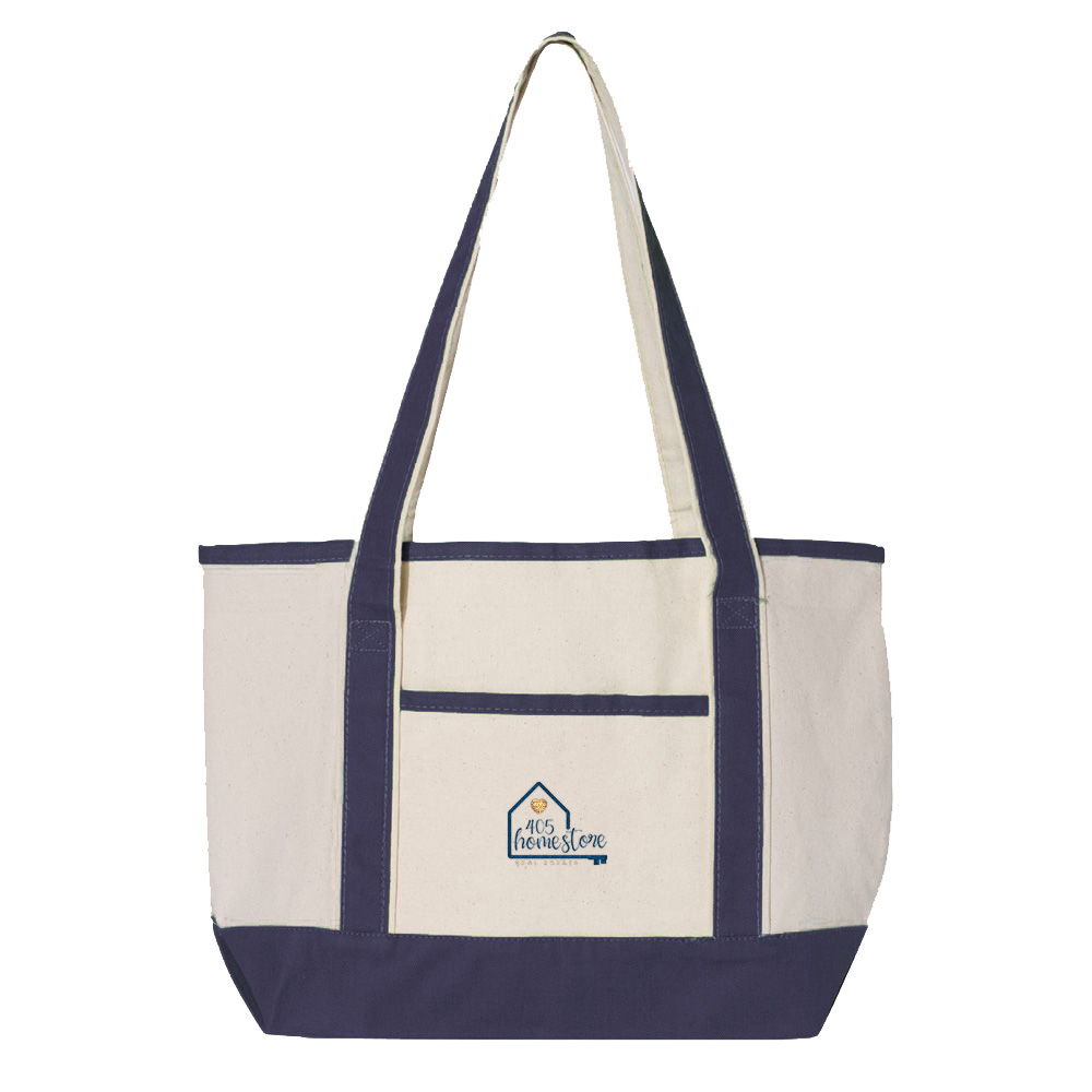 Picture of 405 Home Store Canvas Deluxe Tote Bag - Small - Adult One Size Navy