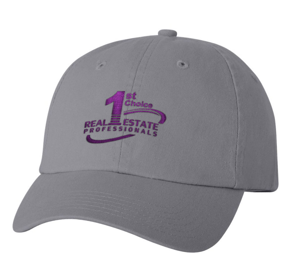 Picture of 1st Choice Real Estate Professionals, Inc. Classic Twill Hat - Adult One Size Gray