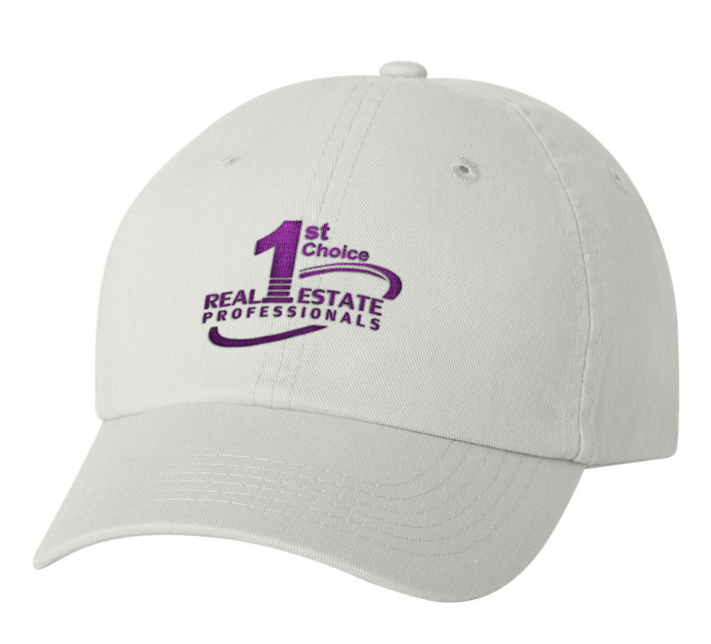 Picture of 1st Choice Real Estate Professionals, Inc. Classic Twill Hat - Adult One Size White