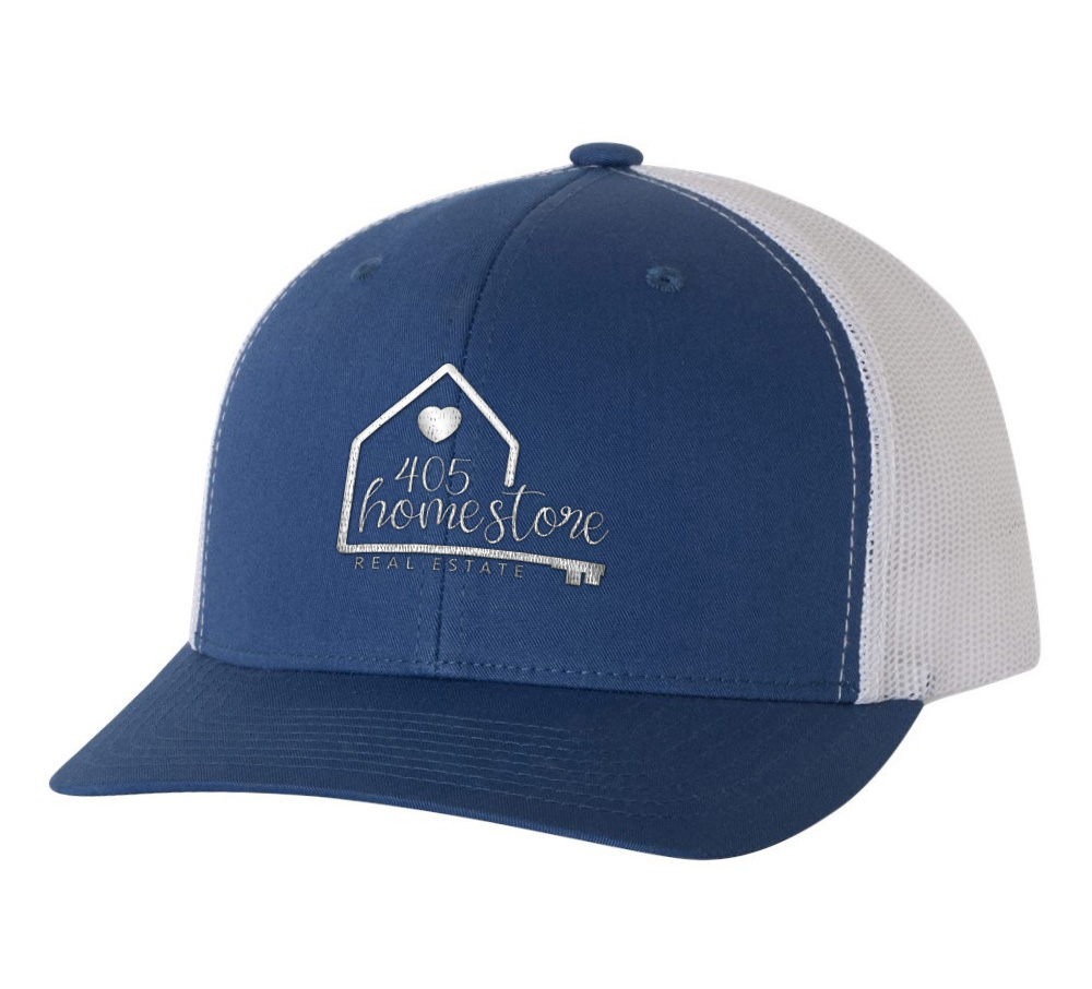 Picture of 405 Home Store Retro Trucker Hat - Adult One Size Royal Blue-White