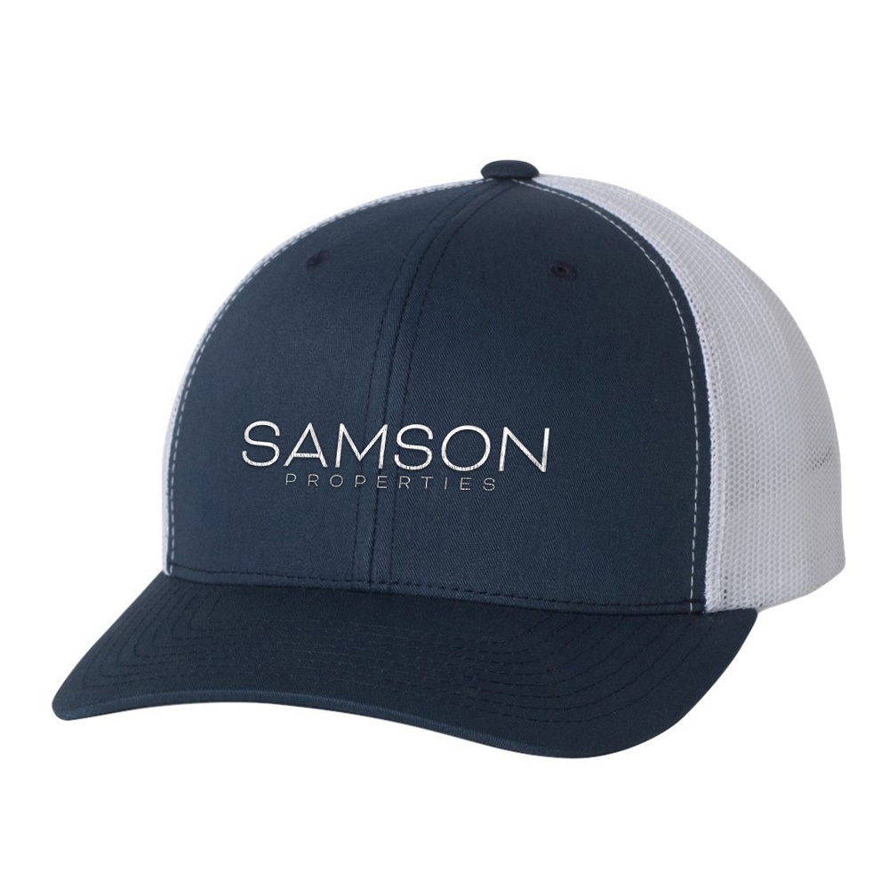 Picture of Samson Properties Retro Trucker Hat - Adult One Size Navy-White