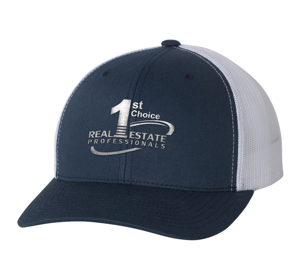 Picture of 1st Choice Real Estate Professionals, Inc. Retro Trucker Hat - Adult One Size Navy-White