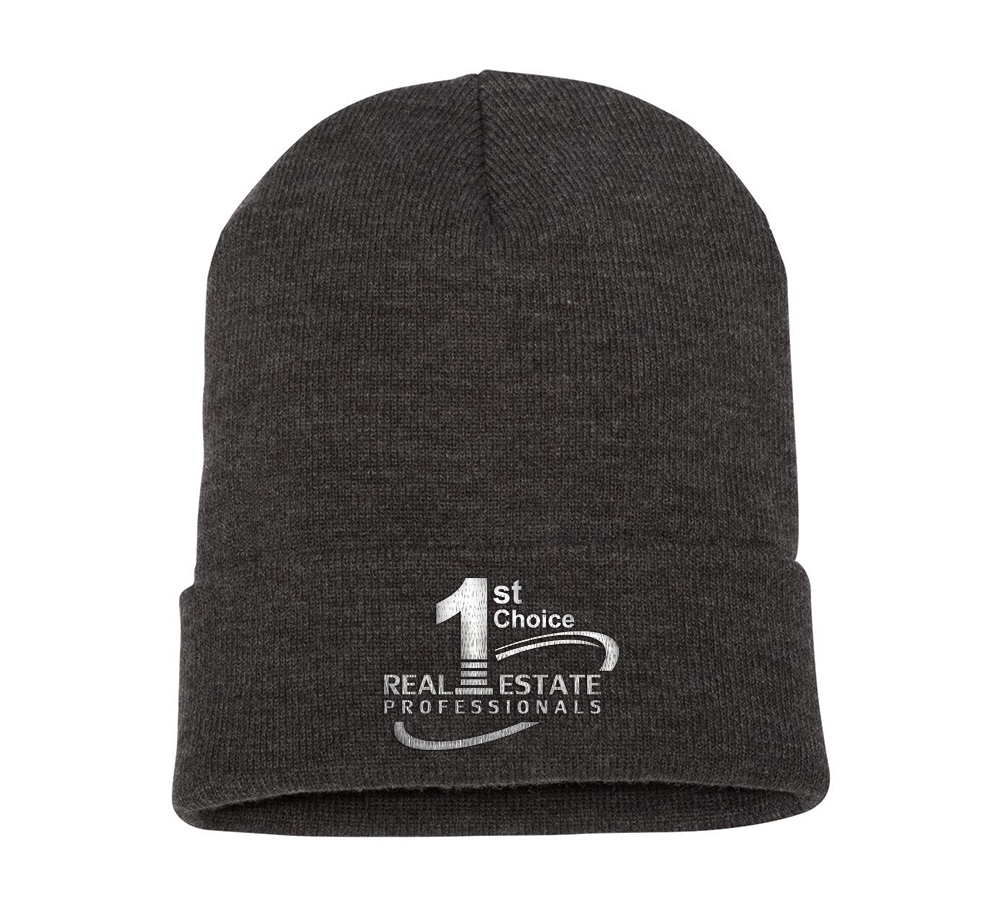 Picture of 1st Choice Real Estate Professionals, Inc. 12 Inch Cuffed Beanie - Adult One Size Charcoal