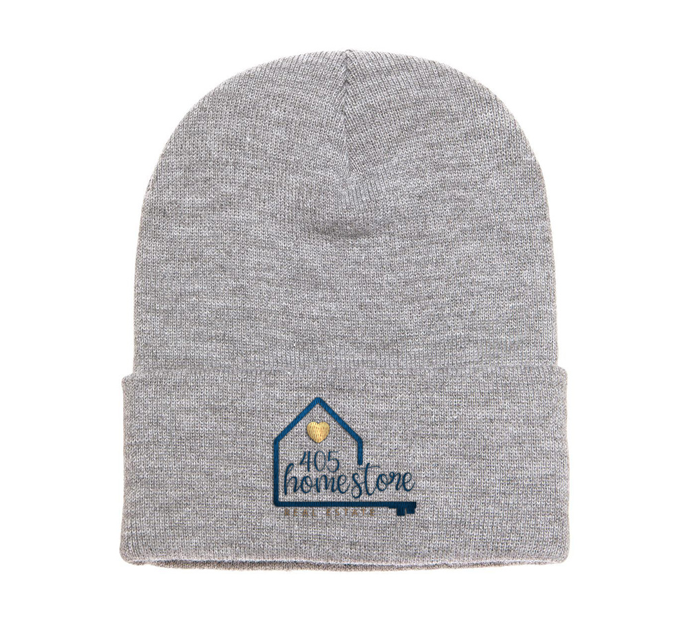Picture of 405 Home Store 12 Inch Cuffed Beanie - Adult One Size Heather Gray