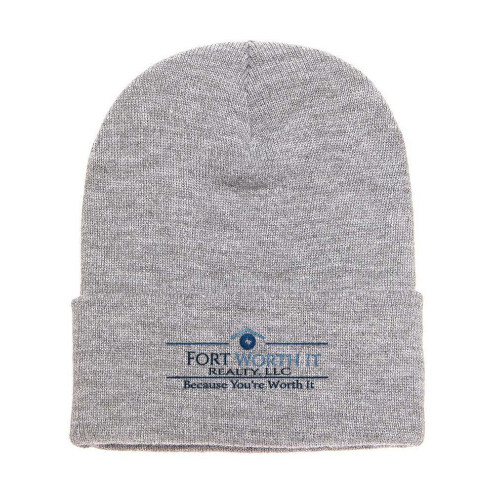 Picture of 12 Inch Cuffed Beanie - Adult One Size Heather Gray