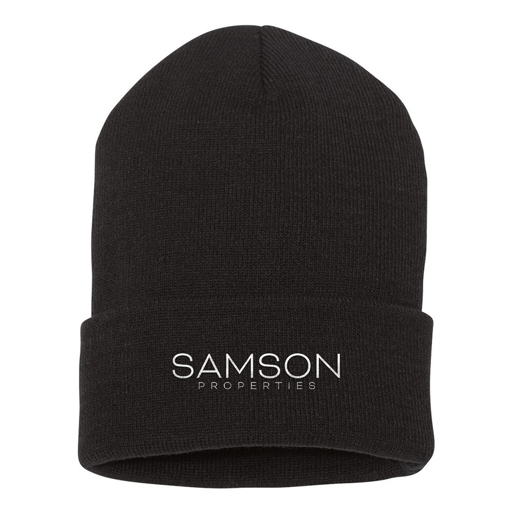 Picture of Samson Properties 12 Inch Cuffed Beanie - Adult One Size Black