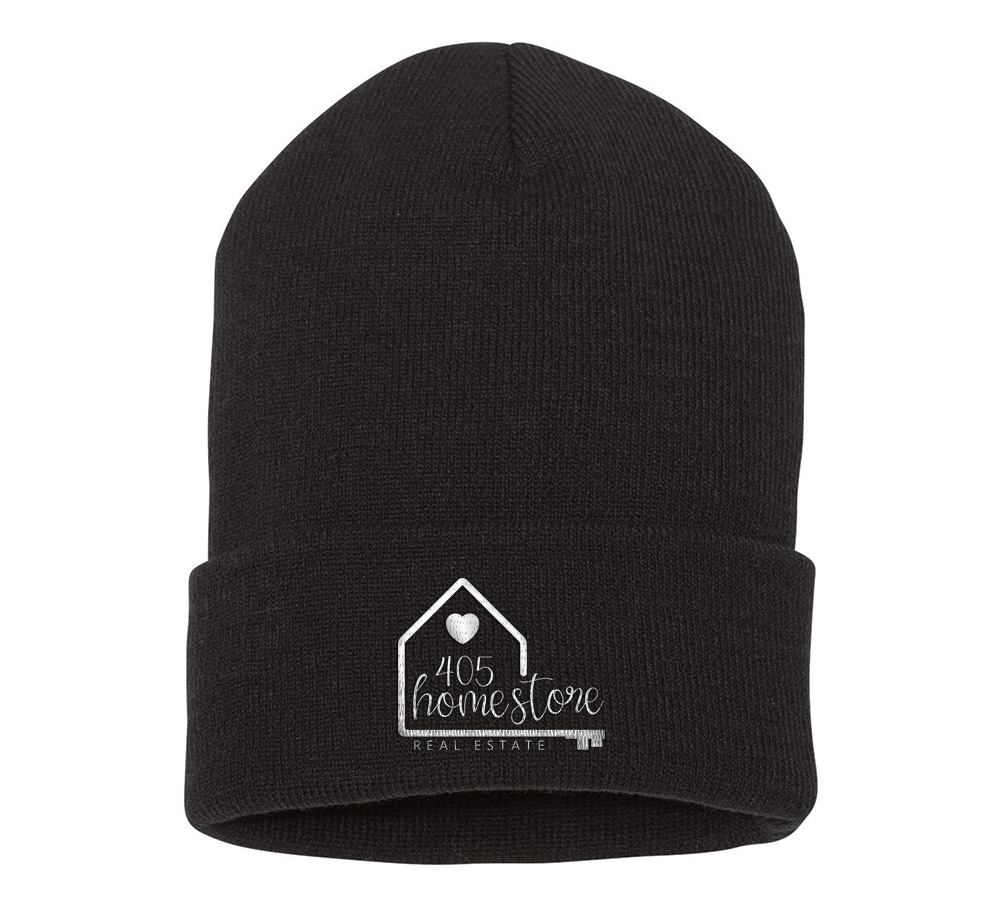 Picture of 405 Home Store 12 Inch Cuffed Beanie - Adult One Size Black