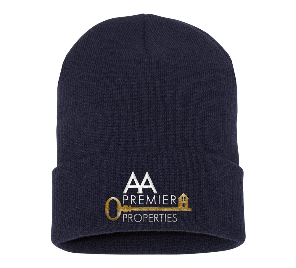 Picture of AA Premier Properties 12 Inch Cuffed Beanie - Adult One Size Navy