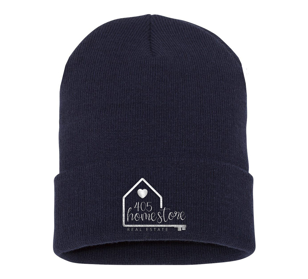 Picture of 405 Home Store 12 Inch Cuffed Beanie - Adult One Size Navy