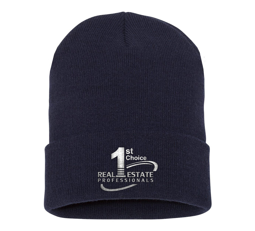 Picture of 1st Choice Real Estate Professionals, Inc. 12 Inch Cuffed Beanie - Adult One Size Navy