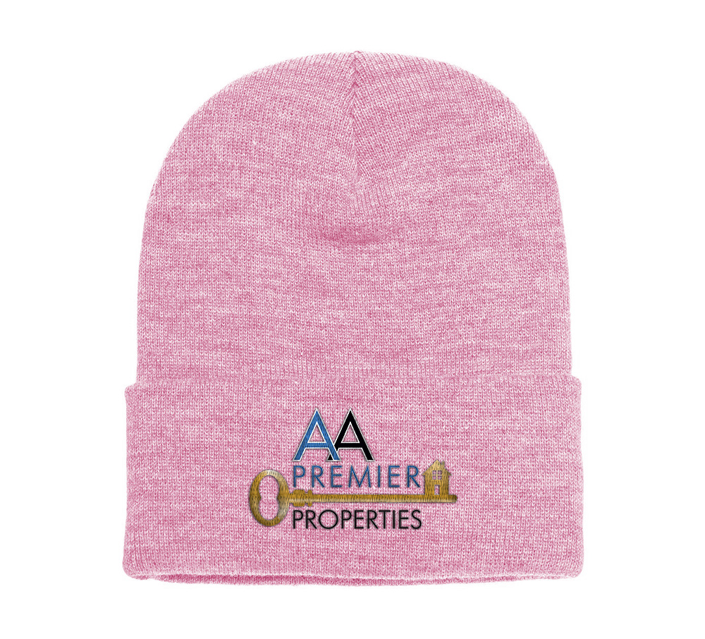 Picture of AA Premier Properties 12 Inch Cuffed Beanie - Adult One Size Pink