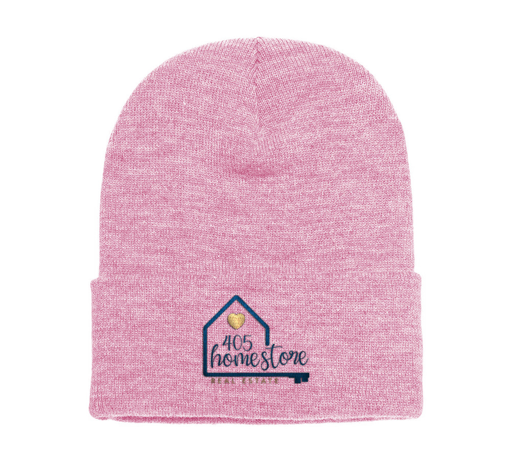 Picture of 405 Home Store 12 Inch Cuffed Beanie - Adult One Size Pink