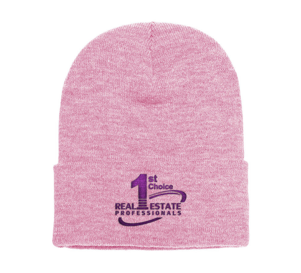 Picture of 1st Choice Real Estate Professionals, Inc. 12 Inch Cuffed Beanie - Adult One Size Pink