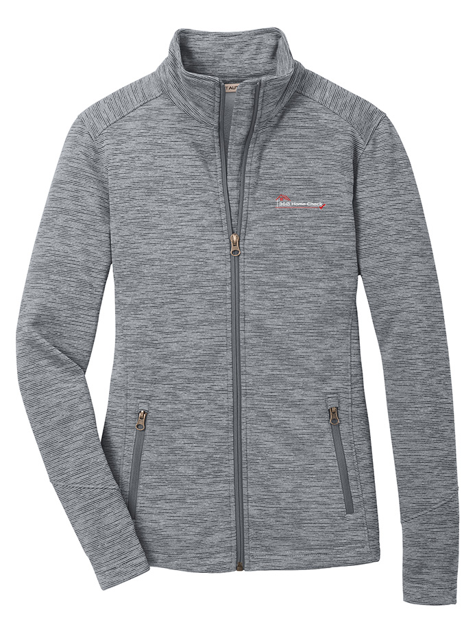 Picture of 360 Home Check Port Authority DS Fleece Jacket - Women's  Gray