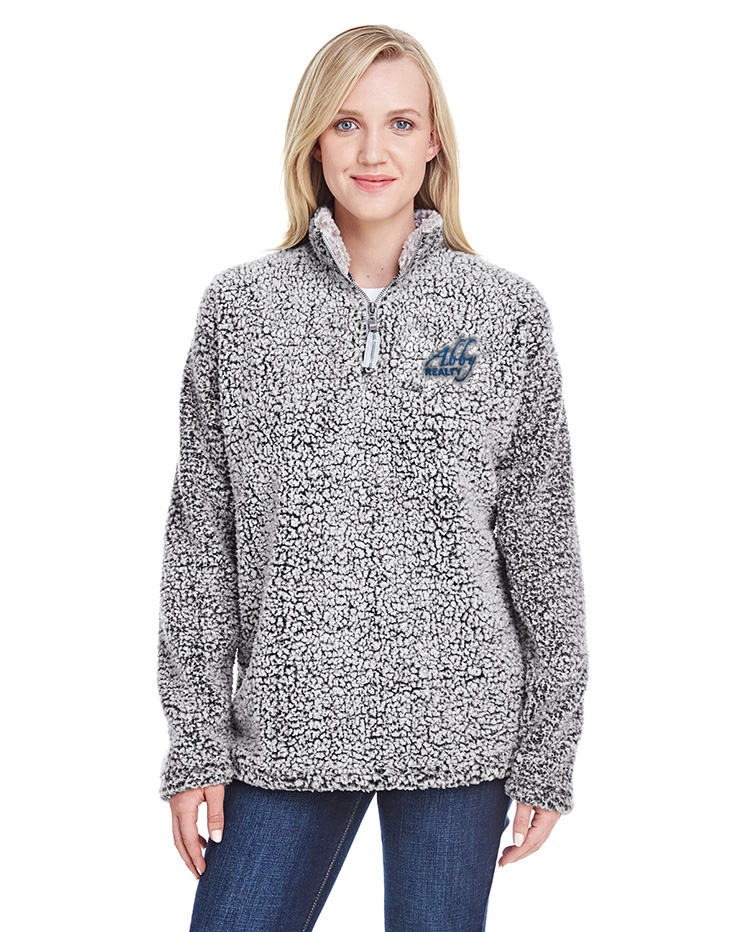 Picture of Abby Realty J America Sherpa Quarter Zip Jacket - Women's  Black