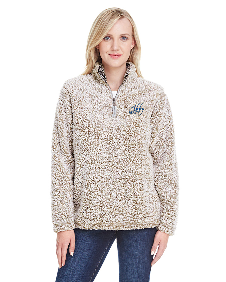 Picture of Abby Realty J America Sherpa Quarter Zip Jacket - Women's  Oatmeal