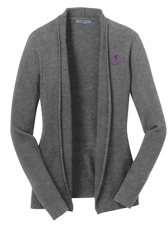 Picture of 1st Choice Real Estate Professionals, Inc. Port Authority Cardigan Sweater - Women's  Gray