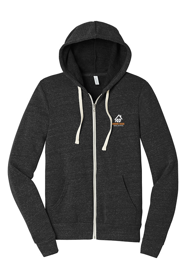 Picture of Abode Base Real Estate Fleece Full Zip Hoodie - Adult  Charcoal