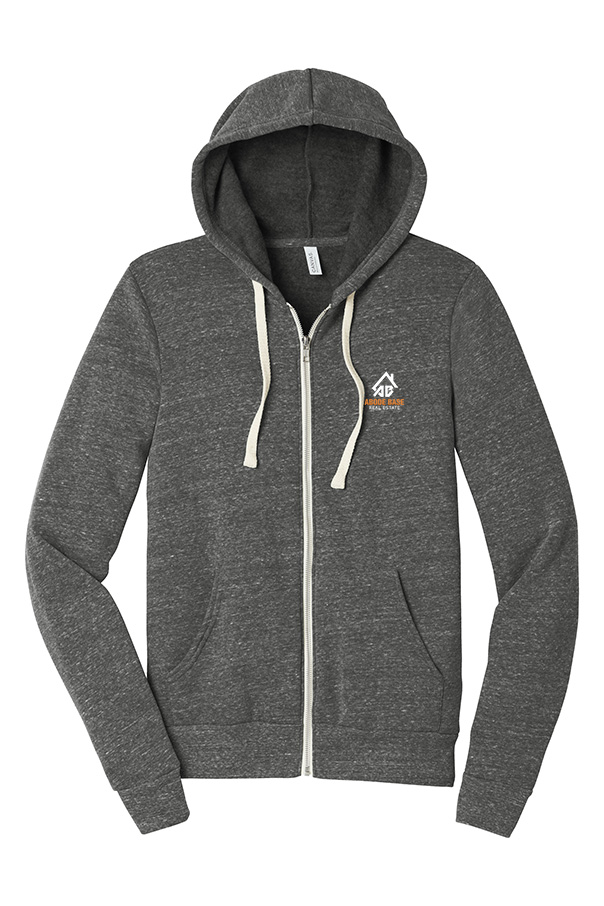 Picture of Abode Base Real Estate Fleece Full Zip Hoodie - Adult  Gray