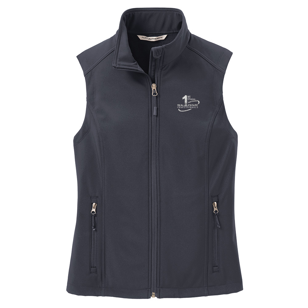 Picture of 1st Choice Real Estate Professionals, Inc. Soft Shell Vest - Women's  Charcoal