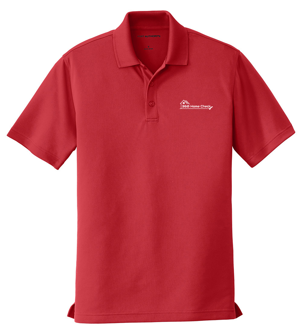 Picture of 360 Home Check Moisture Wicking Micro Mesh Polo - Men's  Red