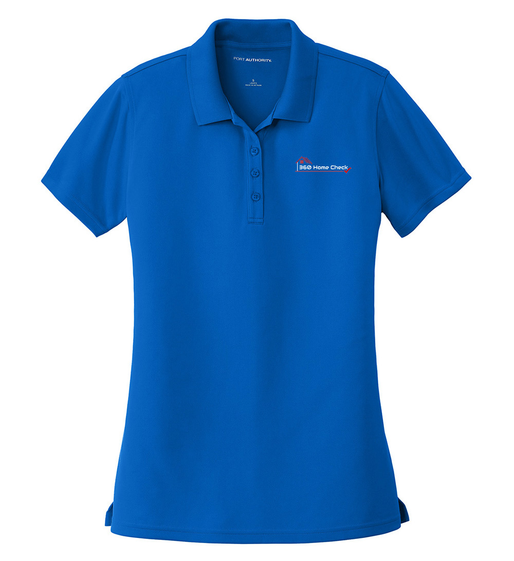 Picture of 360 Home Check Moisture Wicking Micro Mesh Polo - Women's  Royal Blue