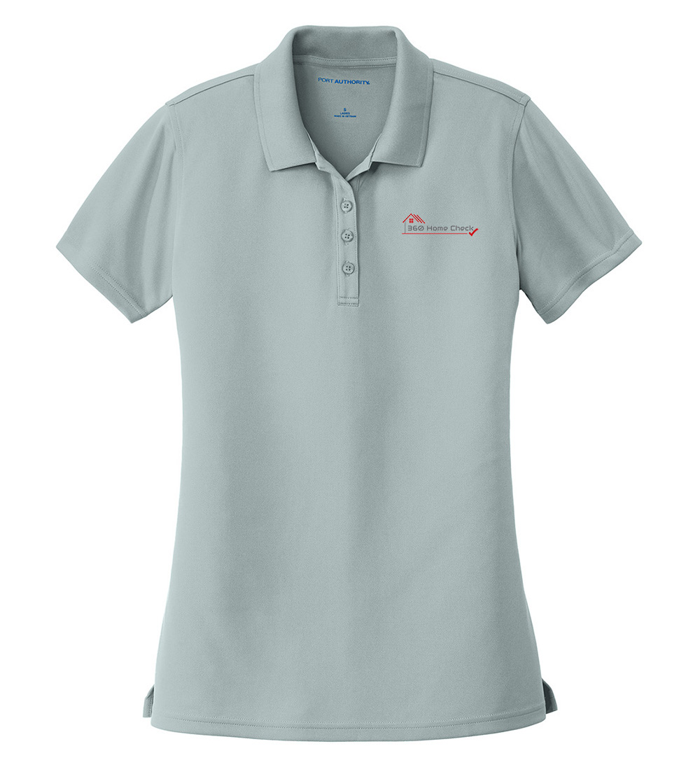 Picture of 360 Home Check Moisture Wicking Micro Mesh Polo - Women's  Gray