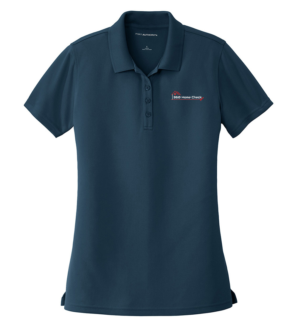 Picture of 360 Home Check Moisture Wicking Micro Mesh Polo - Women's  Navy