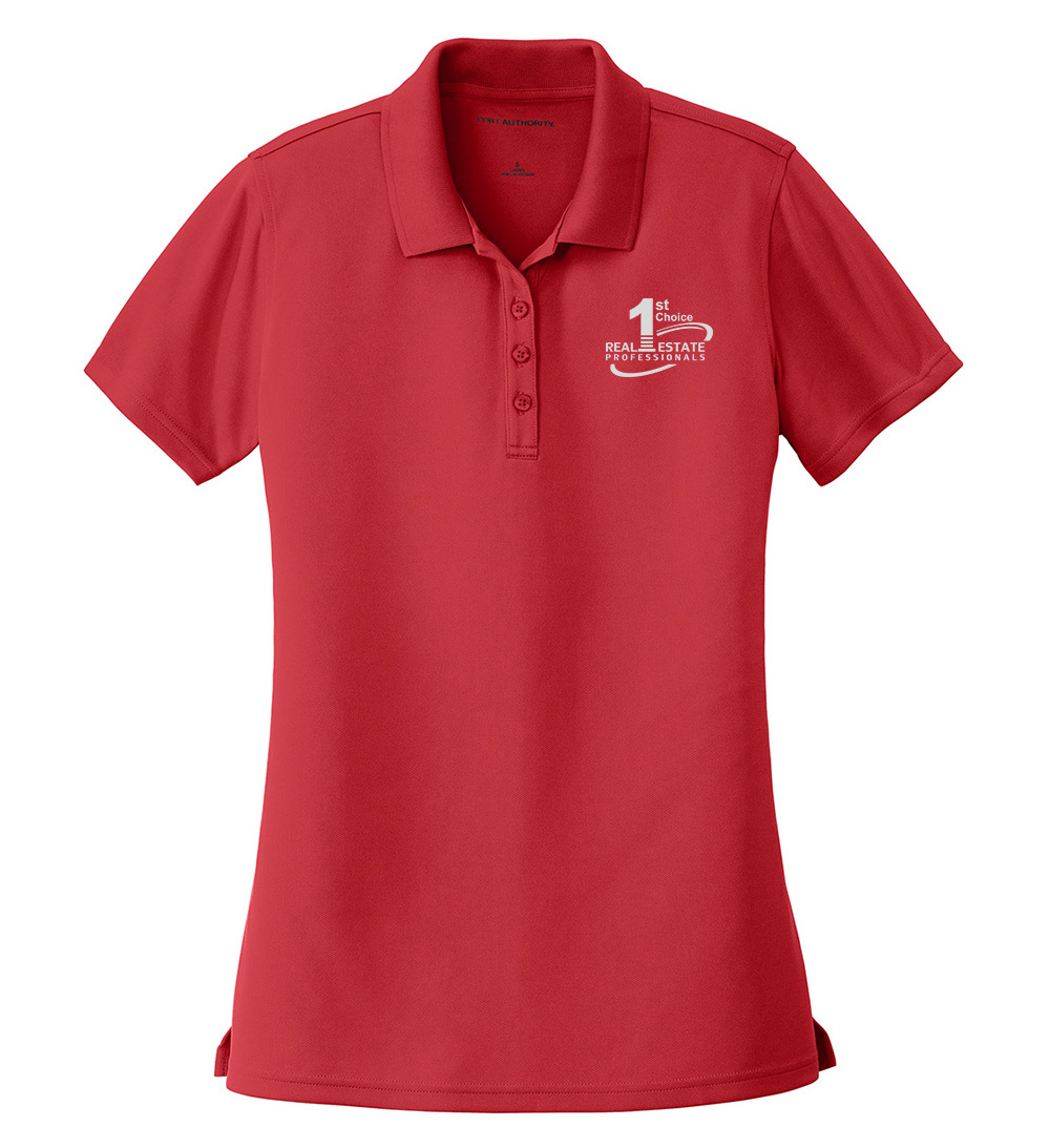 Picture of 1st Choice Real Estate Professionals, Inc. Moisture Wicking Micro Mesh Polo - Women's  Red