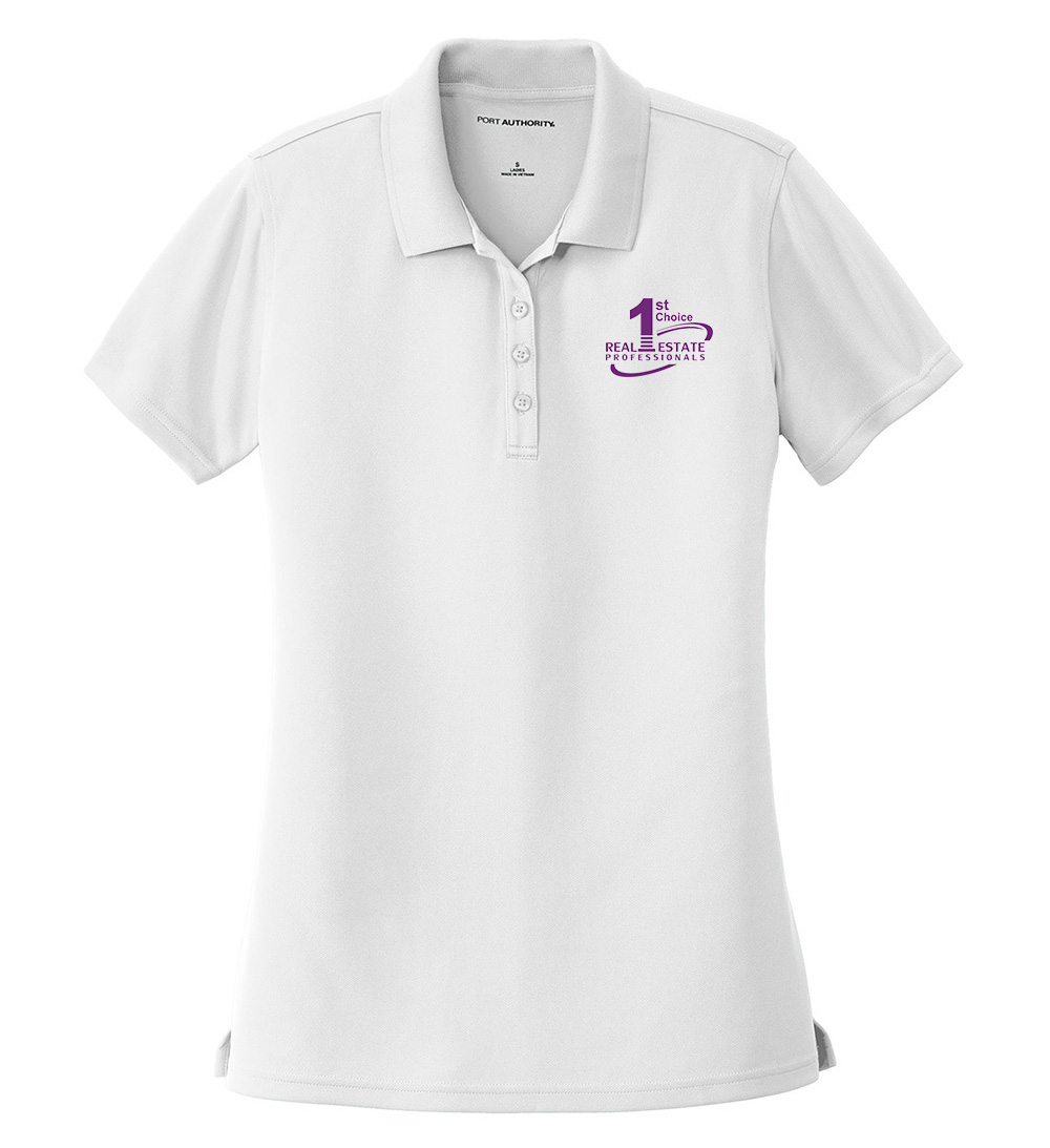 Picture of 1st Choice Real Estate Professionals, Inc. Moisture Wicking Micro Mesh Polo - Women's  White