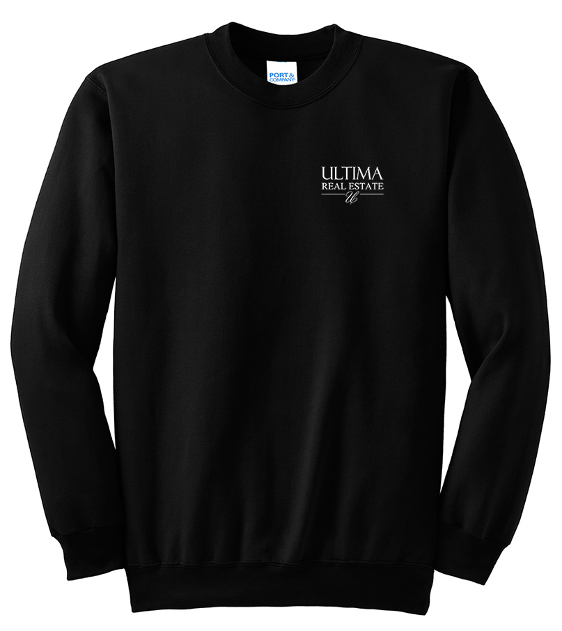 Picture of Ultima Real Estate Fleece Crewneck Sweatshirt - Adult  Black