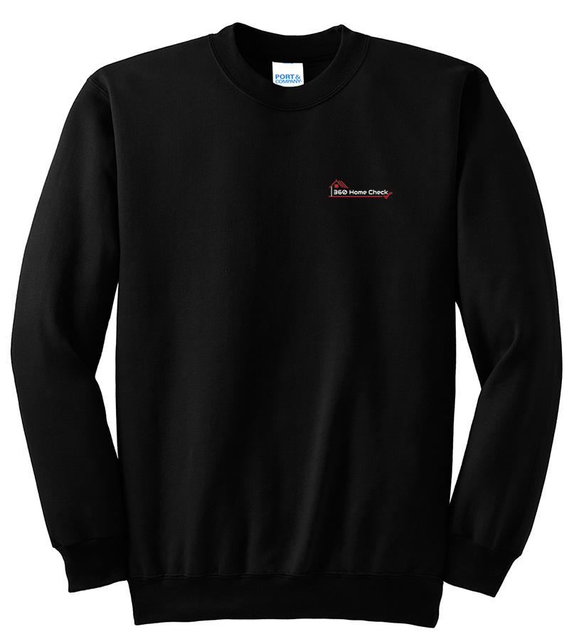 Picture of 360 Home Check Fleece Crewneck Sweatshirt - Adult  Black