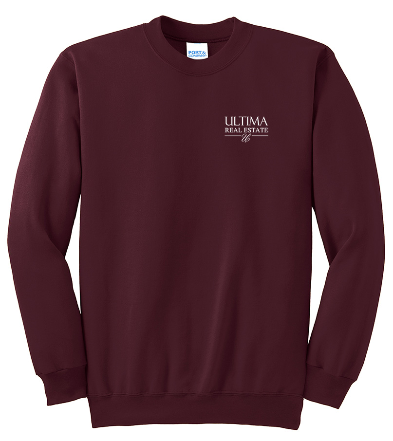 Picture of Ultima Real Estate Fleece Crewneck Sweatshirt - Adult  Maroon