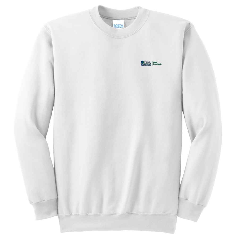 Picture of United Country/South Texas Lands Fleece Crewneck Sweatshirt - Adult  White