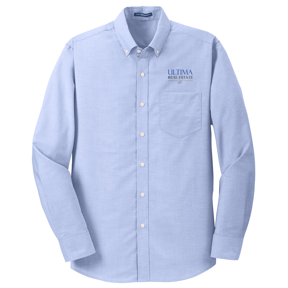 Picture of Ultima Real Estate Wrinkle Free Long Sleeve Oxford - Men's  Blue