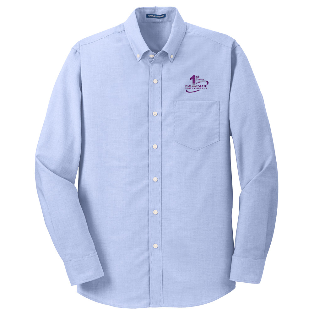 Picture of 1st Choice Real Estate Professionals, Inc. Wrinkle Free Long Sleeve Oxford - Men's  Blue