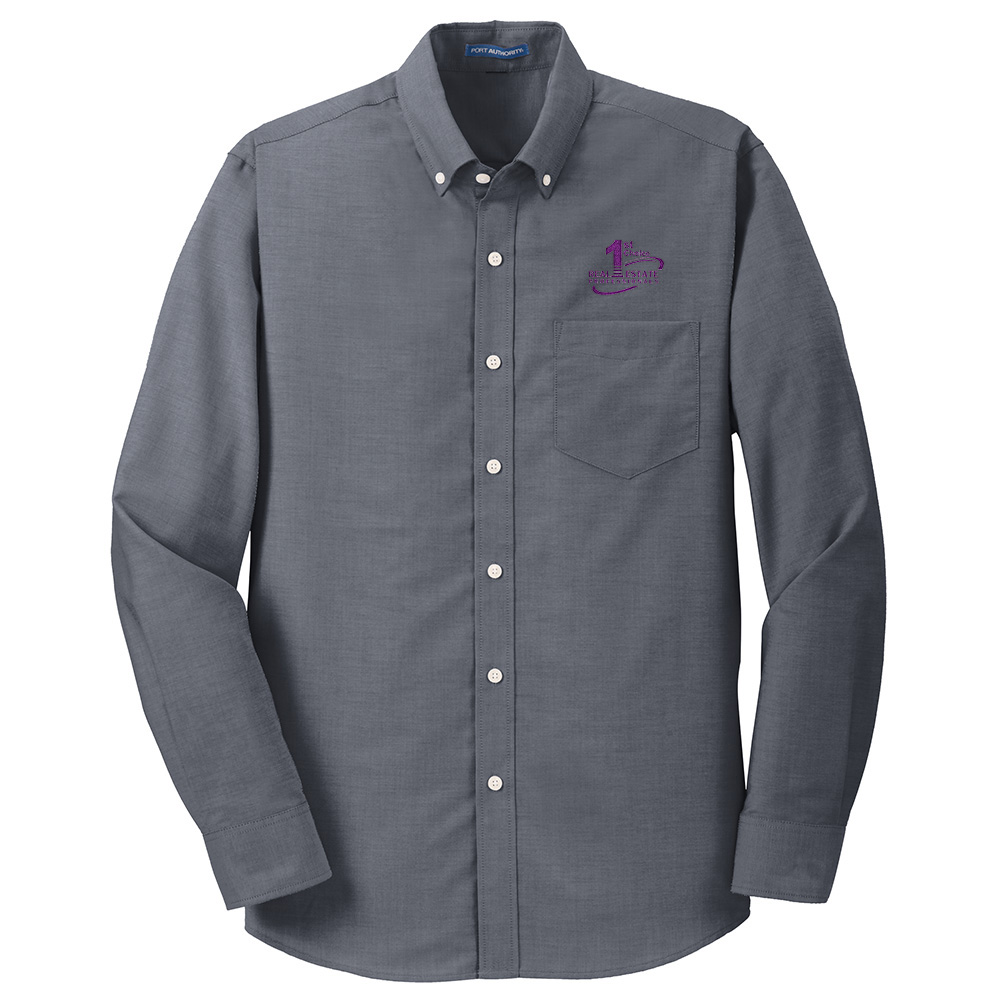 Picture of 1st Choice Real Estate Professionals, Inc. Wrinkle Free Long Sleeve Oxford - Men's  Charcoal