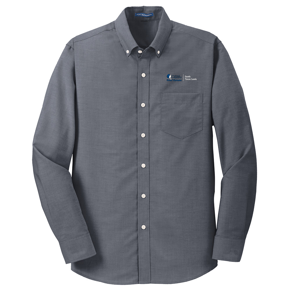 Picture of United Country/South Texas Lands Wrinkle Free Long Sleeve Oxford - Men's  Charcoal