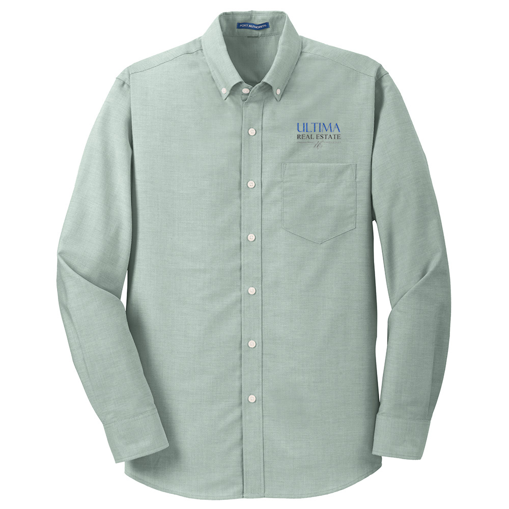 Picture of Ultima Real Estate Wrinkle Free Long Sleeve Oxford - Men's  Green