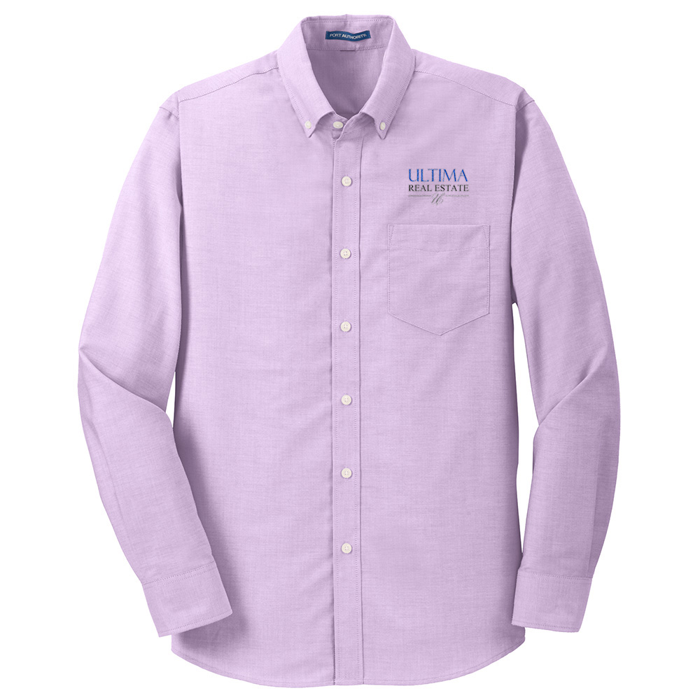 Picture of Ultima Real Estate Wrinkle Free Long Sleeve Oxford - Men's  Purple