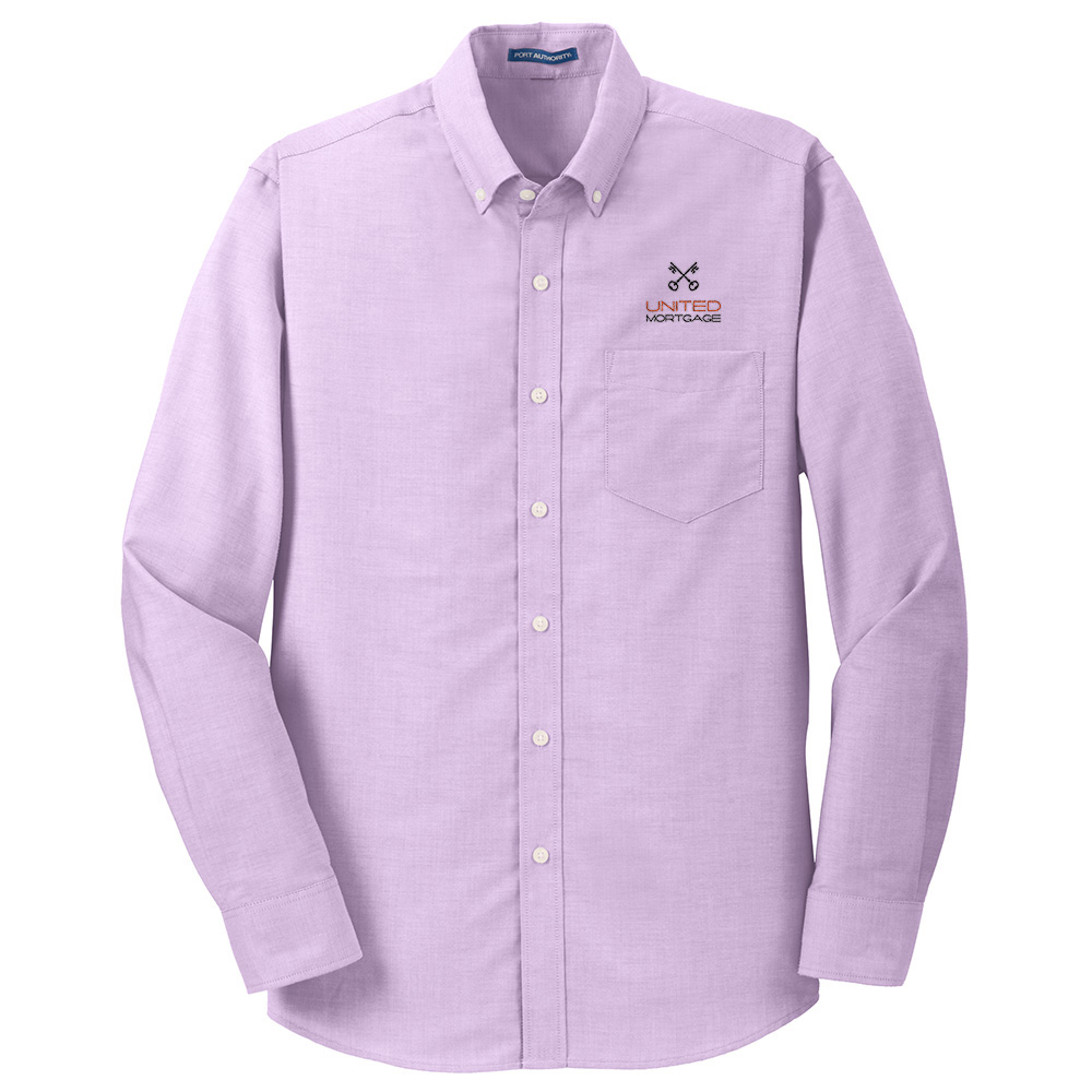 Picture of United Mortgage Wrinkle Free Long Sleeve Oxford - Men's  Purple