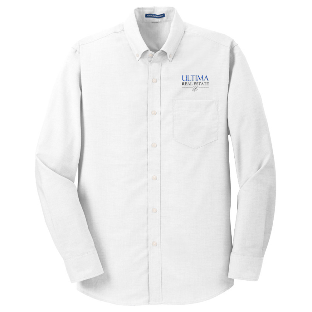 Picture of Ultima Real Estate Wrinkle Free Long Sleeve Oxford - Men's  White