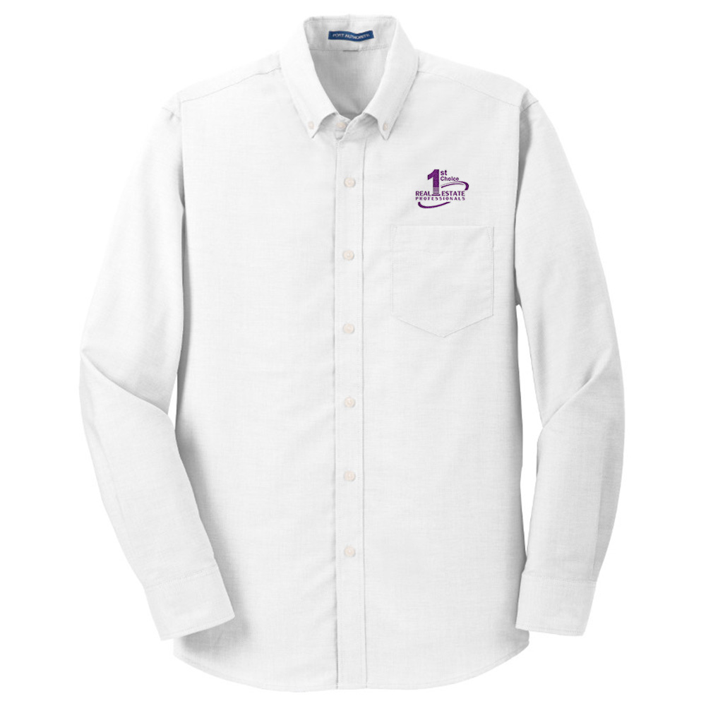 Picture of 1st Choice Real Estate Professionals, Inc. Wrinkle Free Long Sleeve Oxford - Men's  White