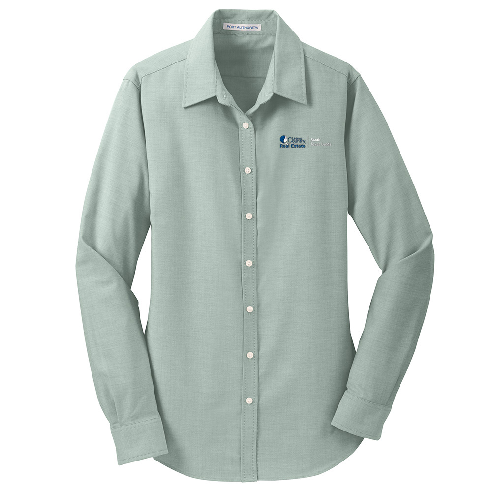 Picture of United Country/South Texas Lands Wrinkle Free Long Sleeve Oxford - Women's  Green
