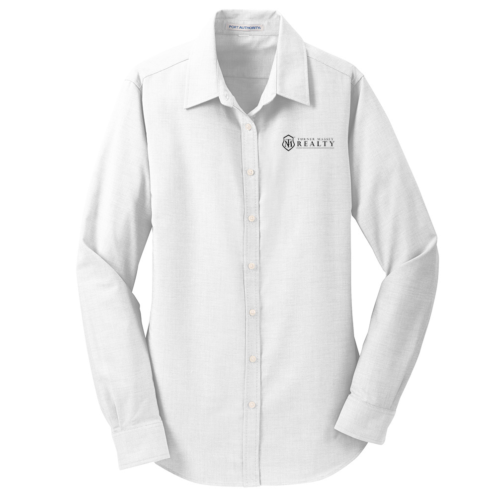 Picture of Turner Massey Realty Wrinkle Free Long Sleeve Oxford - Women's  White