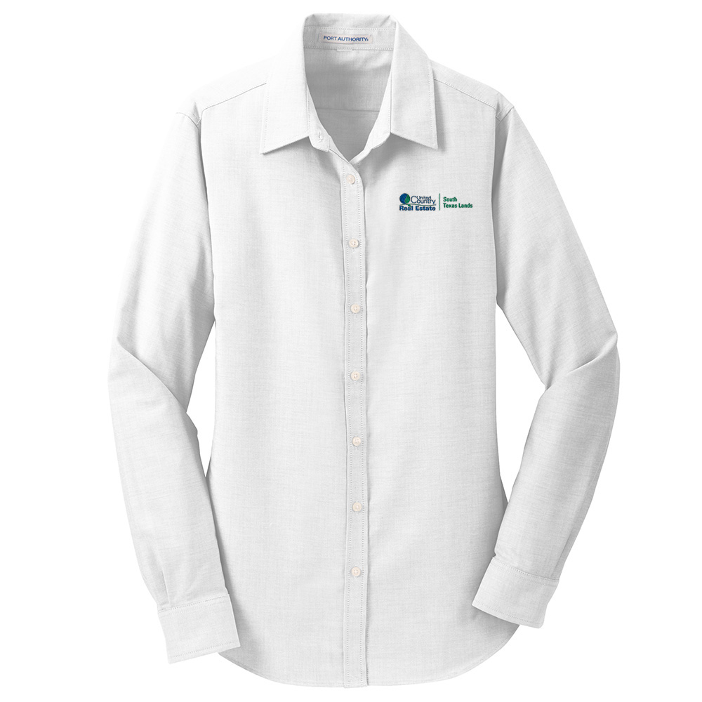 Picture of United Country/South Texas Lands Wrinkle Free Long Sleeve Oxford - Women's  White